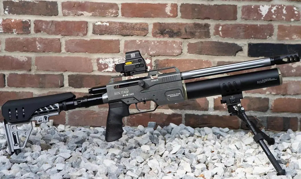 BinTac S45 One Gun on stand with Laser
