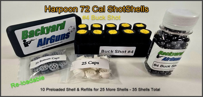 Medium 10/35 ShotShells Container & Refill Kit for AEA Harpoon . 72 cal (25‑Shell Capacity)