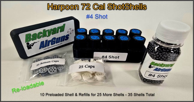 Medium 10/35 ShotShells Container & Refill Kit for AEA Harpoon . 72 cal (25‑Shell Capacity)