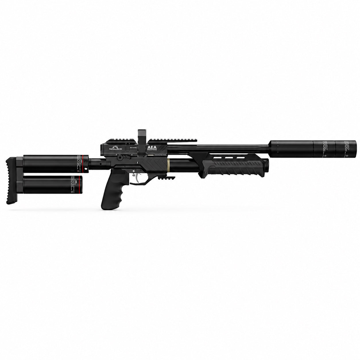 AEA Megalodon MK2 F-Series .50 PCP  with Bar dual tank system with stock integration and regulator