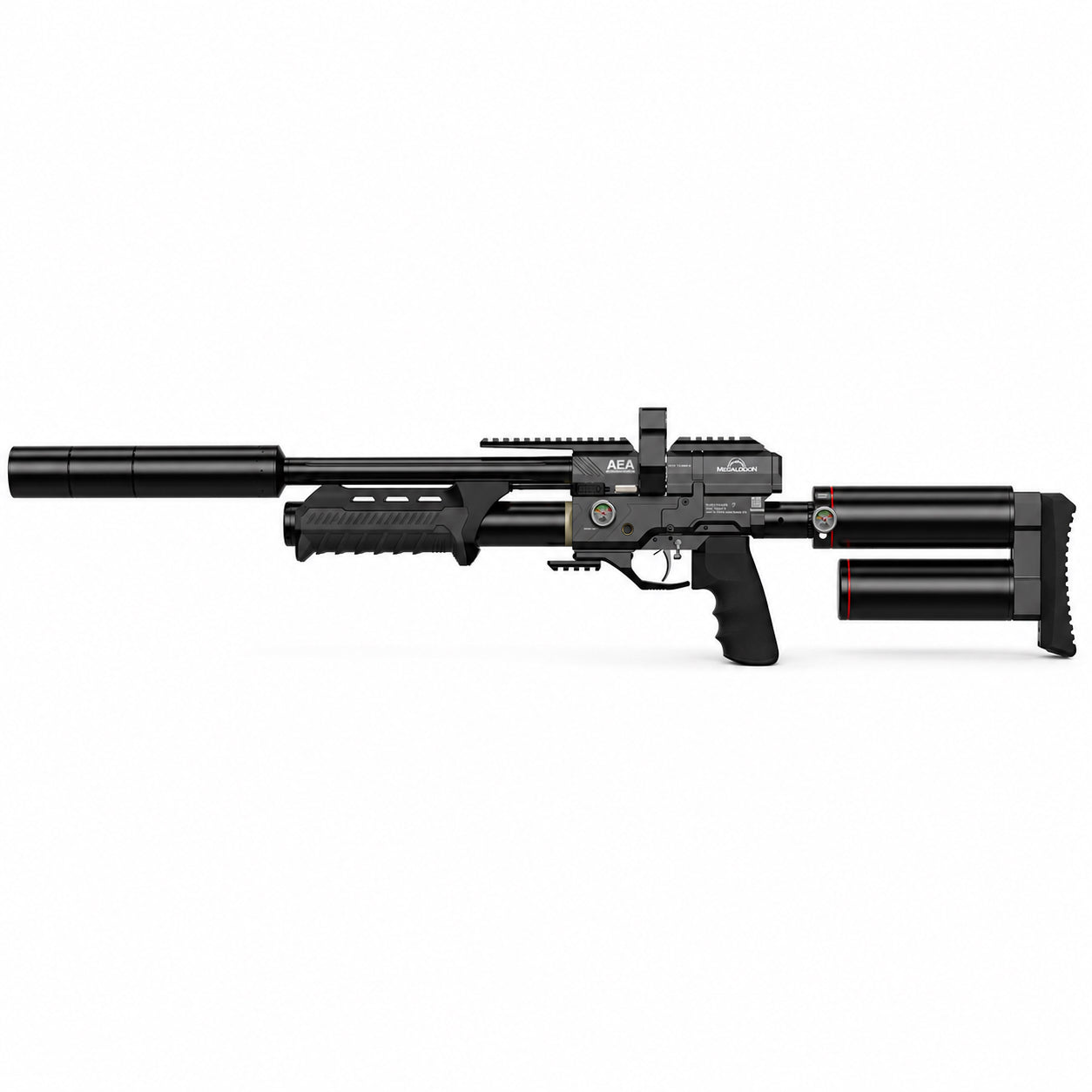 AEA Megalodon MK2 F-Series .50 PCP  with Bar dual tank system with stock integration and regulator
