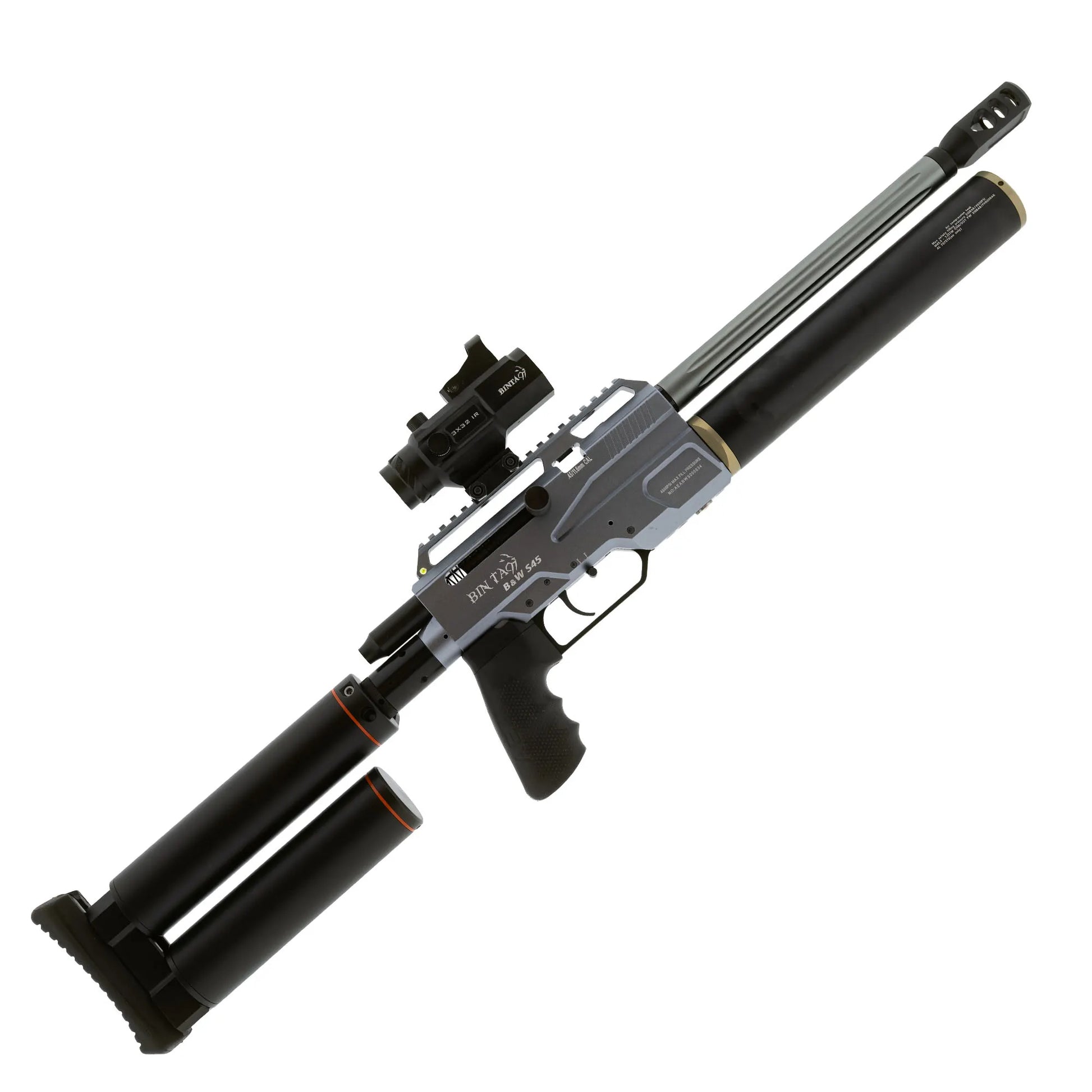 BinTac / AEA Rear Tank Kit 7000 PSI (480) attached on PCP AIr Rifle