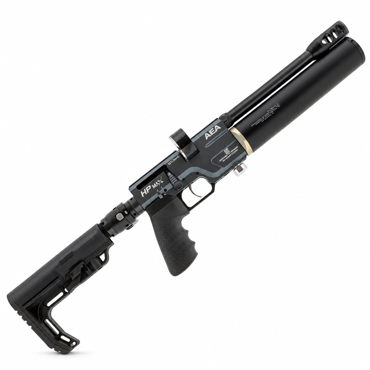 The BinTac M50 10 Inch  PCP air pistol 12.58mm (.495) caliber