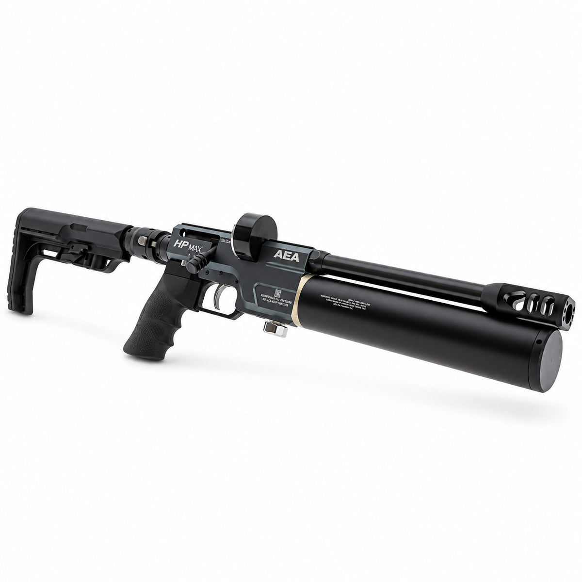 The BinTac M50 10 Inch  PCP air pistol 12.58mm (.495) caliber_with magazine