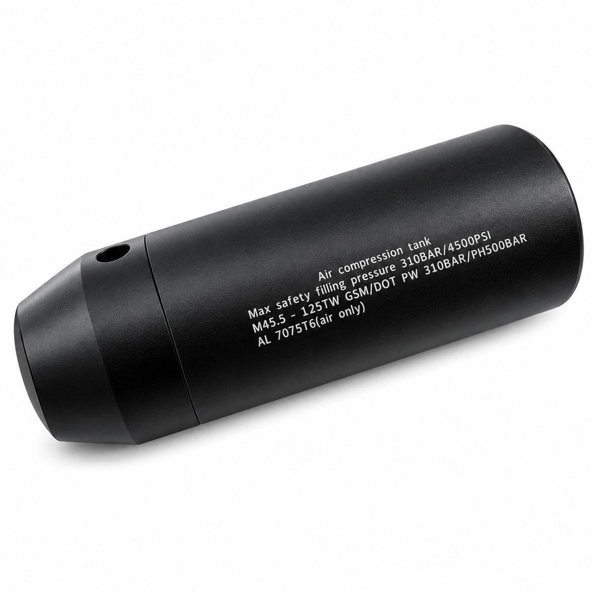 BinTac T9 Front Tank 125cc HPA air bottle for the BinTac T9 PCP air rifle.