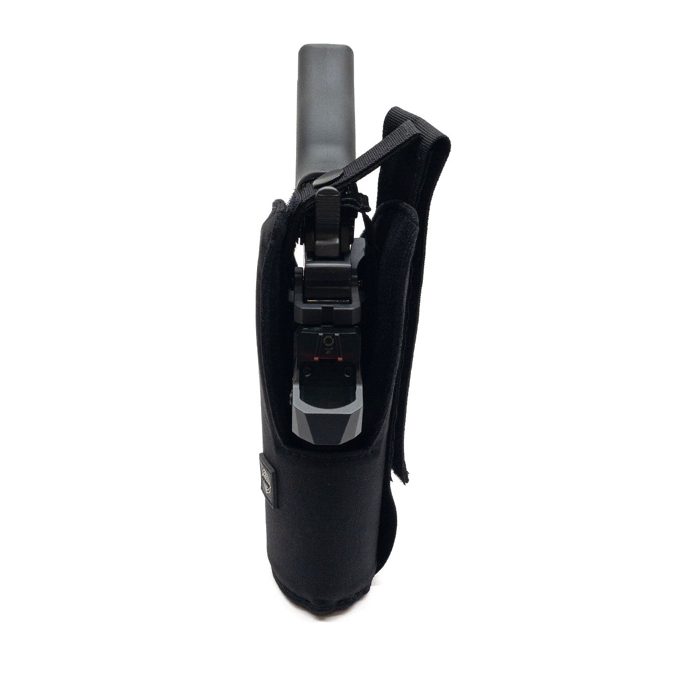 Chest Holster for SixNeedler Drop Leg Vertical Draw right (with sight and now strap) with gun in holster