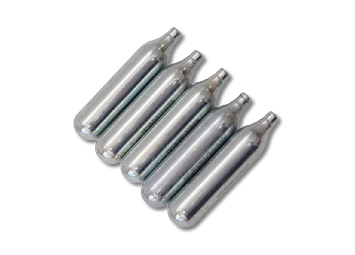 5 pieces Co2 Cartridges side by side