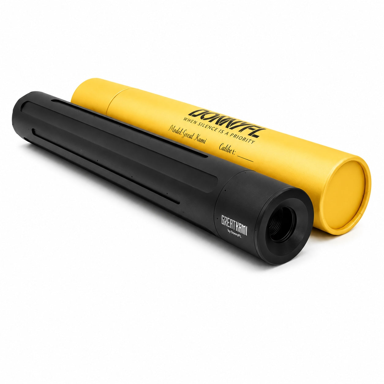 DonnyFL Great Kami Airgun Moderator .72 | M23x1 with yellow packaging