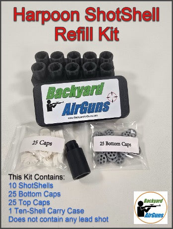 AEA Harpoon ShotShell Refill Kit – 10 Shells + Caps & Case