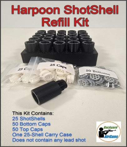 AEA Harpoon ShotShell Refill Kit – 25 Shells + 50 Caps & Case