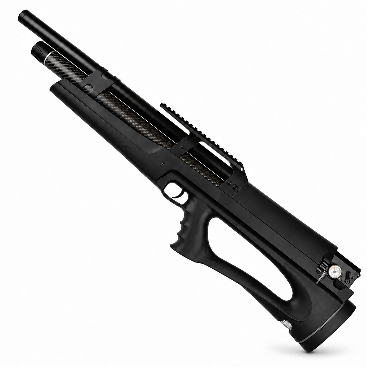 Huben K1 16 Joule Semi-Automatic PCP Bullpup – Synthetic Stock left view