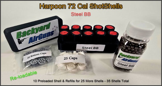 Medium 10/35 ShotShells Container & Refill Kit for AEA Harpoon . 72 cal (25‑Shell Capacity)