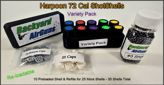 Medium 10/35 ShotShells Container & Refill Kit for AEA Harpoon . 72 cal (25‑Shell Capacity)