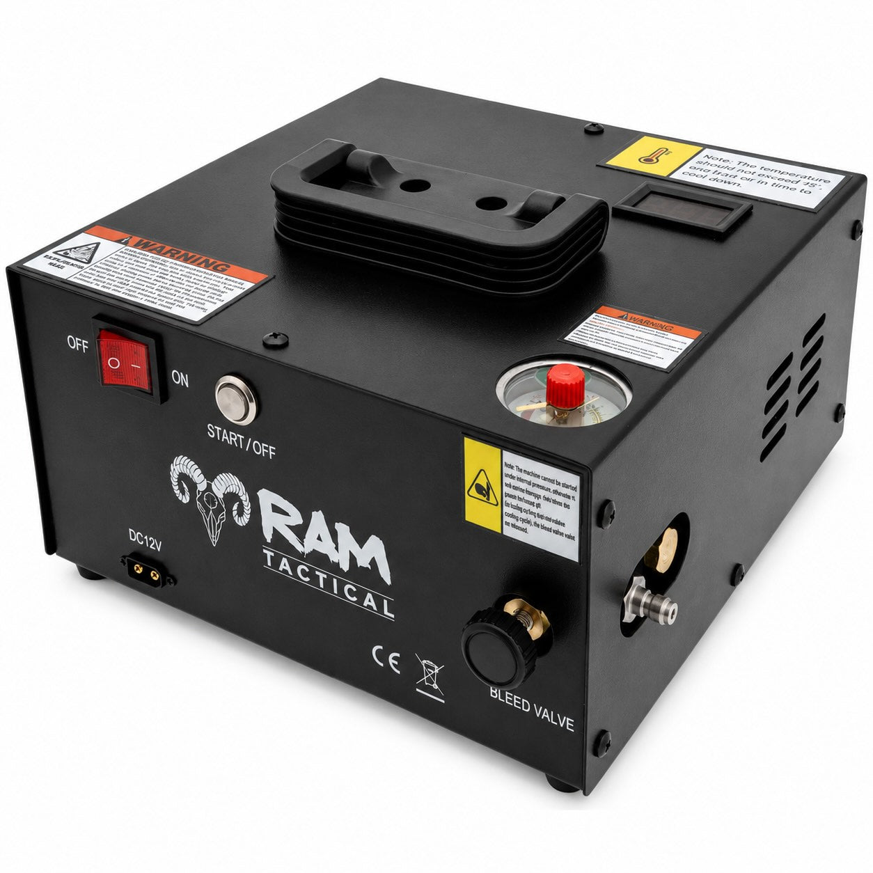 RAM Tactical Air-X Compressor – 300 Bar HPA & PCP Compressor side view