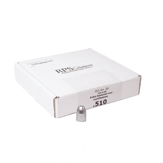 RPS Big Bore HP Pellets .51 Cal / 13mm 355gr – box with 100pcs_ 1 pcs in front of box