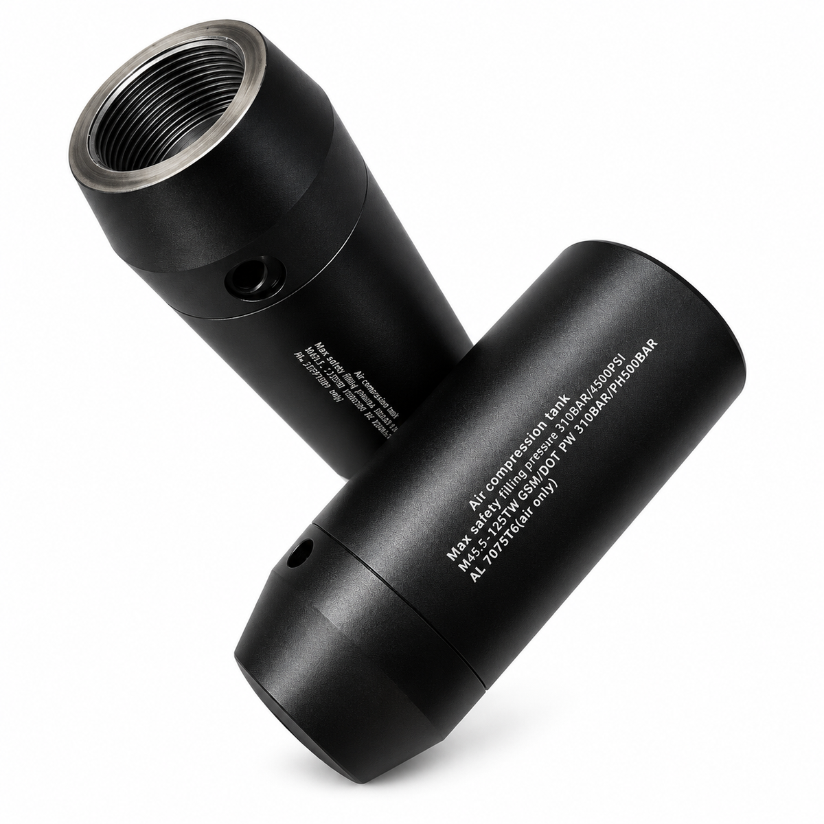 2 BinTac T9 Front Tank 125cc HPA air bottle for the BinTac T9 PCP air rifle.