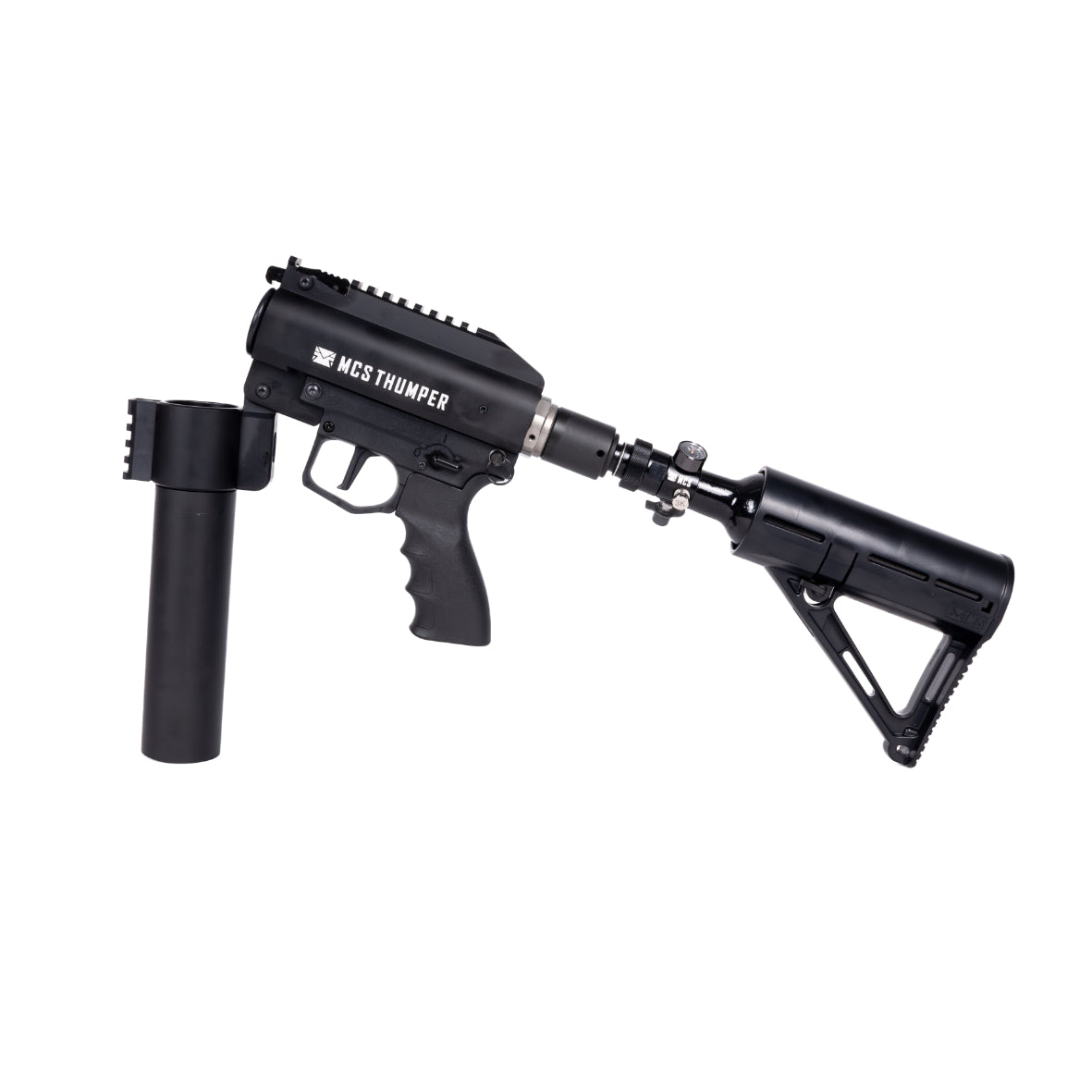 The MCS Thumper Golfball Launcher openened for loading