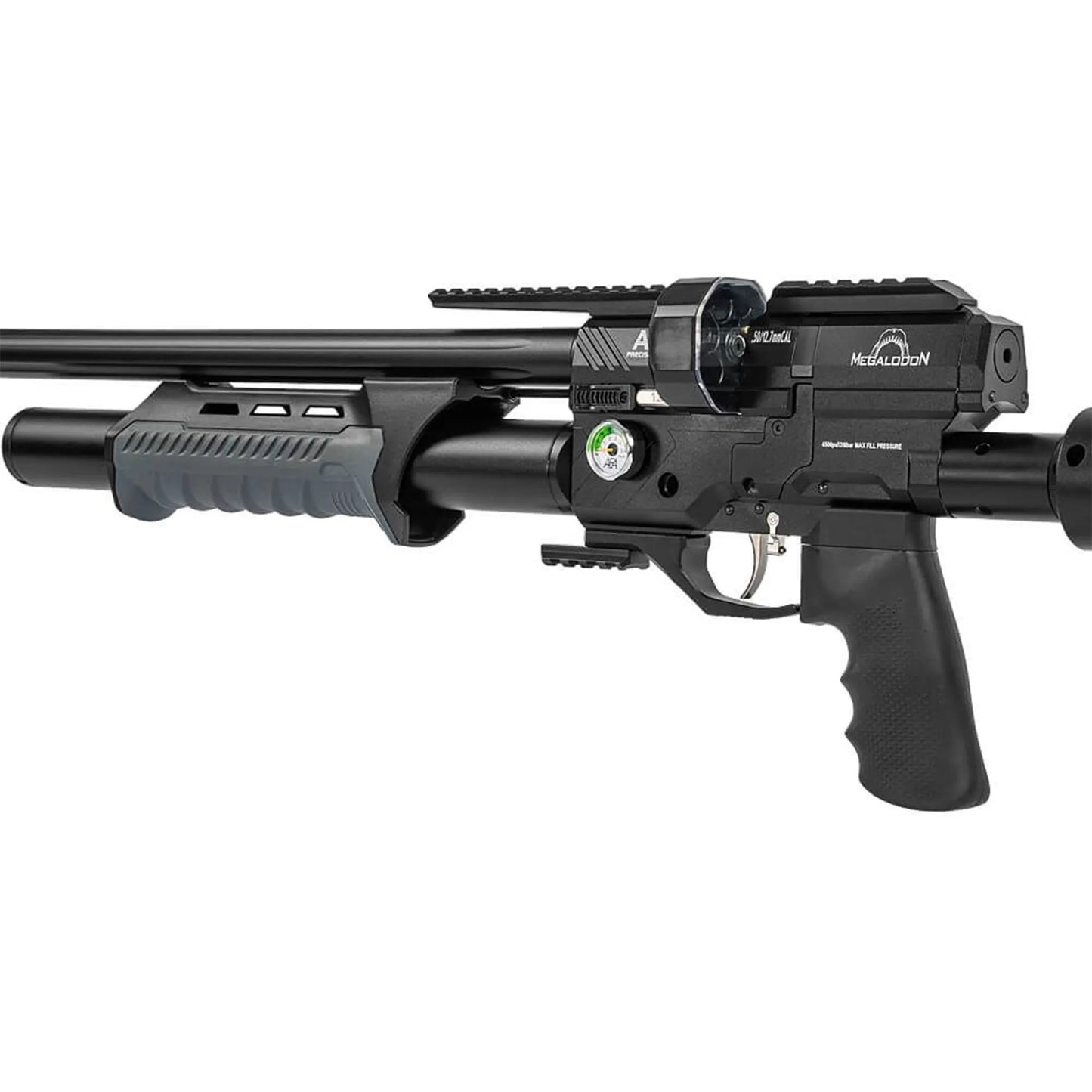 The AEA Megalodon 22" cal. 50 performance PCP air rifle. with magazine and pressure guide